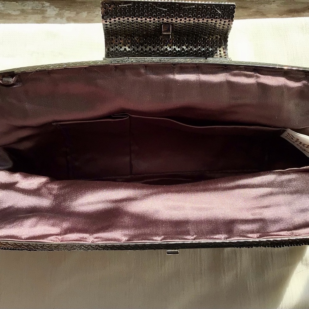 Vintage SharMark Black and Clear Beaded Clutch - Picture 13 of 13